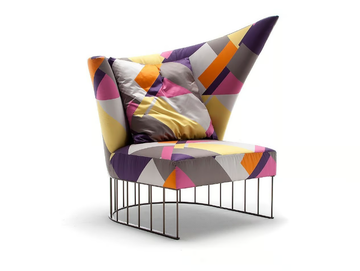 VIRGOLA - Upholstered fabric armchair by ERBA ITALIA - view 2